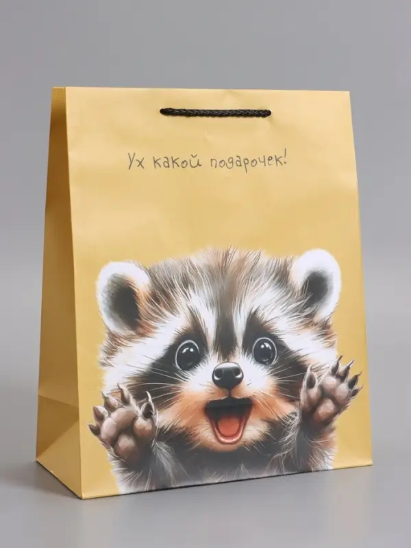 Пакет подарочный "Ух! Какой подарочек!" ламинированный 26 х 12 х 32 см