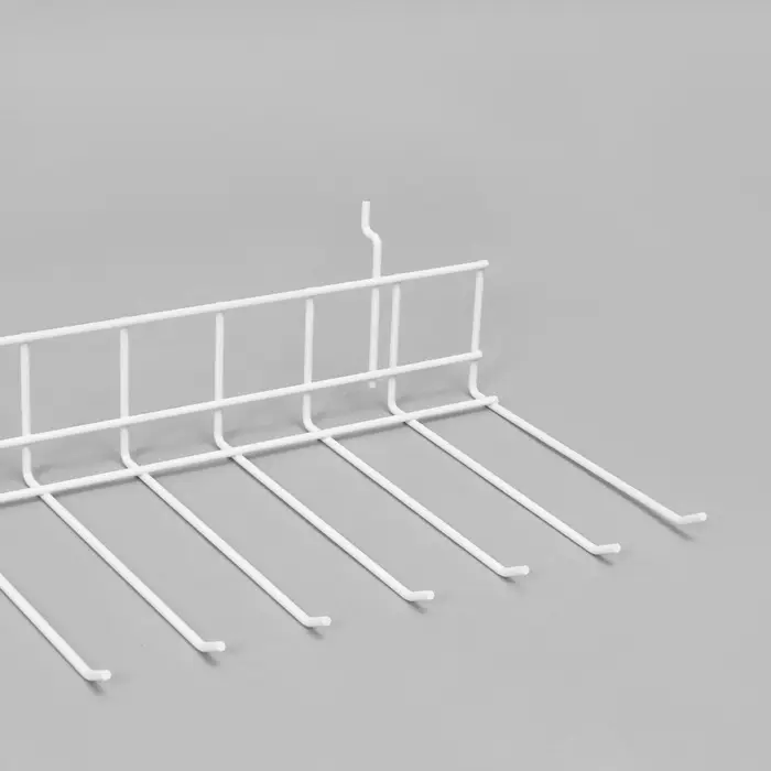 Крючок-гребенка для металлической перфорированной панели, 55&times;21&times;4 см, цвет белый