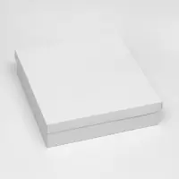 Коробка подарочная складная, упаковка, крышка - дно, белая, 30&times;30&times;8 см