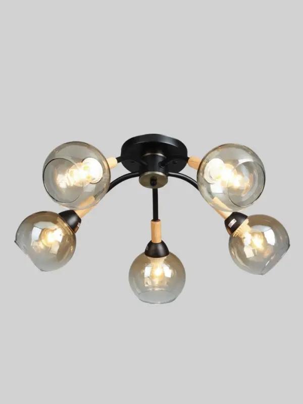 Люстра потолочная BayerLux &laquo;Гундер&raquo;, 5хЕ27, 40 Вт, черный, 57&times;57&times;25 см