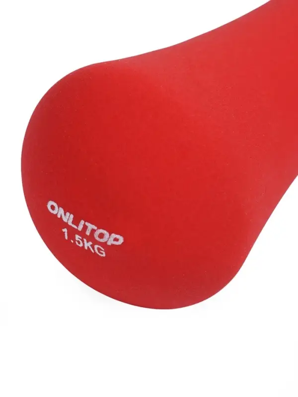 Гантель неопреновая ONLYTOP, 1.5 кг, цвет МИКС