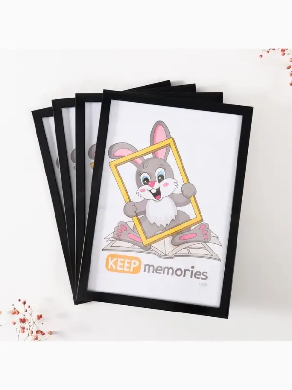 Набор фоторамок для фото 21&times;30 см Keep memories &laquo;Формат&raquo;, 4 шт., чёрный, (пластиковый экран)