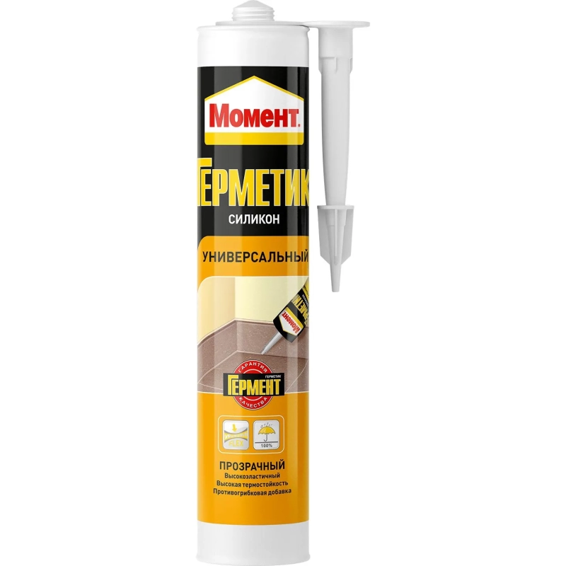 Герметик универсал. силиконовый Момент (прозрачный) 280 мл(2353936)