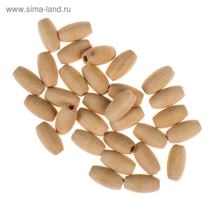 Бусины деревянные тубы овальные 15х8 мм (набор 30 шт) без покрытия Бусины деревянные тубы овальные 15х8 мм (набор 30 шт) без покрытия