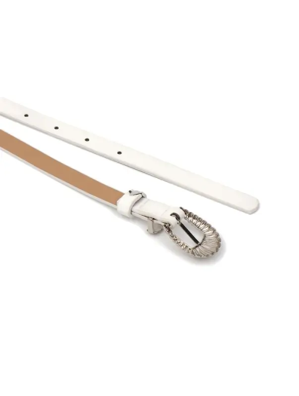 Ремень женский, без винта, 1.5&times;110 см, 1 прокол, пряжка серебро, белый