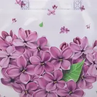 Сумка хозяйственная &laquo;Сирень&raquo;, без застёжки, 32&times;12&times;36 см, белая