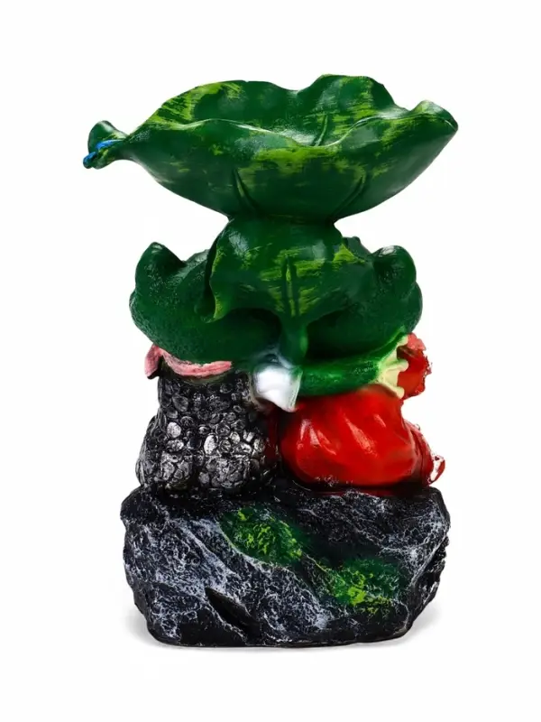 Садовая фигура - поилка из полистоуна &laquo;Лягушки на камне&raquo;, 20&times;17&times;29 см