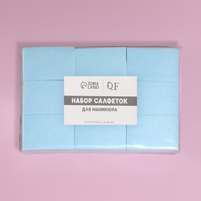 Салфетки для маникюра, безворсовые, плотные, 560 шт, 6 × 4 см, цвет голубой Салфетки для маникюра, безворсовые, плотные, 560 шт, 6 × 4 см, цвет голубой