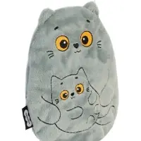 Мягкая игрушка - грелка &laquo;Кошка с котёнком&raquo;, с вишнёвыми косточками, 17 см