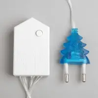 Гирлянда &laquo;Нить&raquo; 10 м, IP20, прозрачная нить, 100 LED, 8 режимов, 220 В, свечение синее