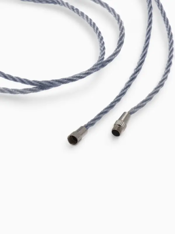 Шнурок гайтан 60 см d=2 мм, цвет серебряный, винтовой замок серебро Шнурок гайтан 60 см d=2 мм, цвет серебряный, винтовой замок серебро