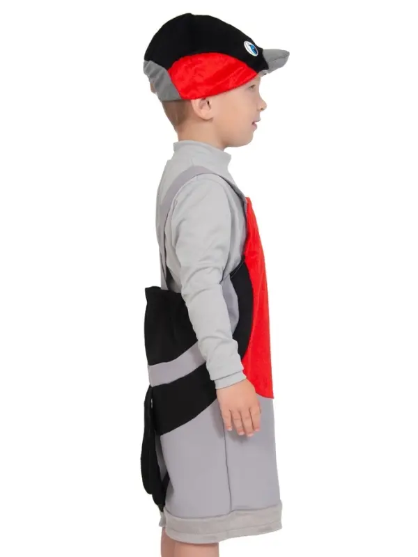 Карнавальный костюм "Снегирь" ткань-плюш, 3-6 лет, рост 98-116 см