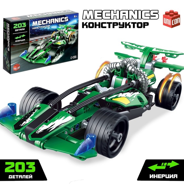 Конструктор гоночная машина &laquo;Багги&raquo; UNICON Техно, инерционный, 203 детали, 6+
