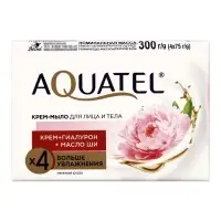 Крем-мыло твердое Aquatel нежная роза, 4&times;75 г, 300 г