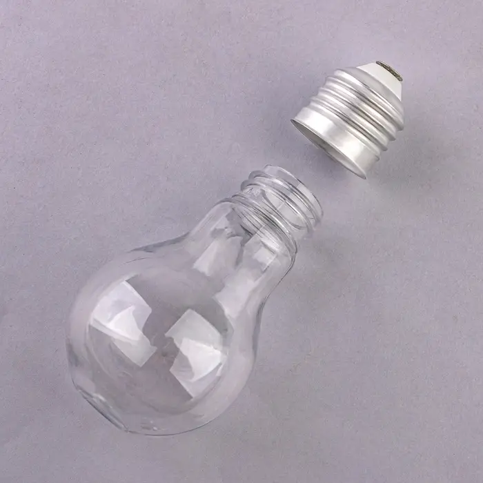 Бутылочка для хранения «Лампочка», 80 мл, цвет серебряный, прозрачный