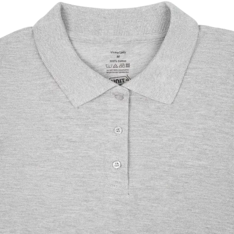 Рубашка поло женская Virma lady, серый меланж, размер S