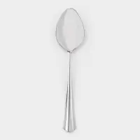 Ложка столовая, длина 19.8 см, толщина 1.2 мм, упрощённой обработки, цвет серебряный