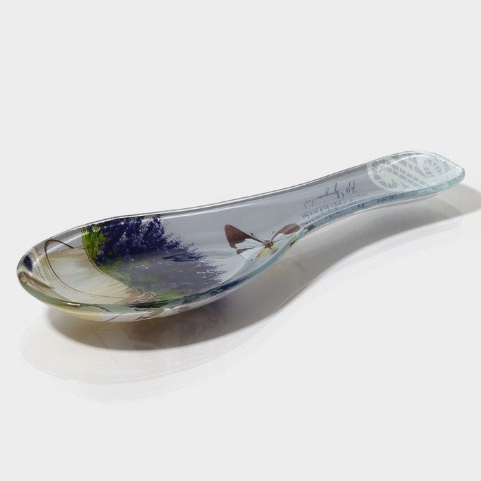 Подставка под ложку Доляна «Лаванда», 23,5×8,3 см, стекло Подставка под ложку Доляна «Лаванда», 23,5×8,3 см, стекло