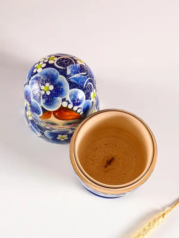 Матрёшка дерево «Марина», гжель, 5-кукольная, 19 см