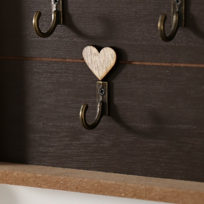 Крючки декоративные дерево Крючки декоративные дерево "Дерево. Сердечки" 2,7х30х20 см