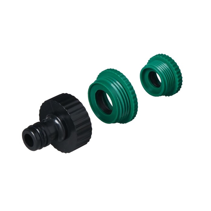 Штуцер, внутренняя резьба 1/2 Штуцер, внутренняя резьба 1/2"–3/4"–1", быстросъёмное соединение, пластик, Greengo