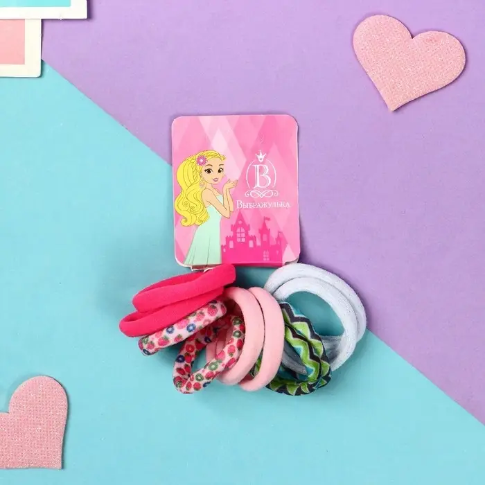 Резинка для волос  Резинка для волос "Синди" (набор 10 шт) зигзаг, 4 см