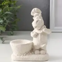 Фигура с подставкой для мелочей «Шеф повар», 11×9.5×5.5 см, натуральный