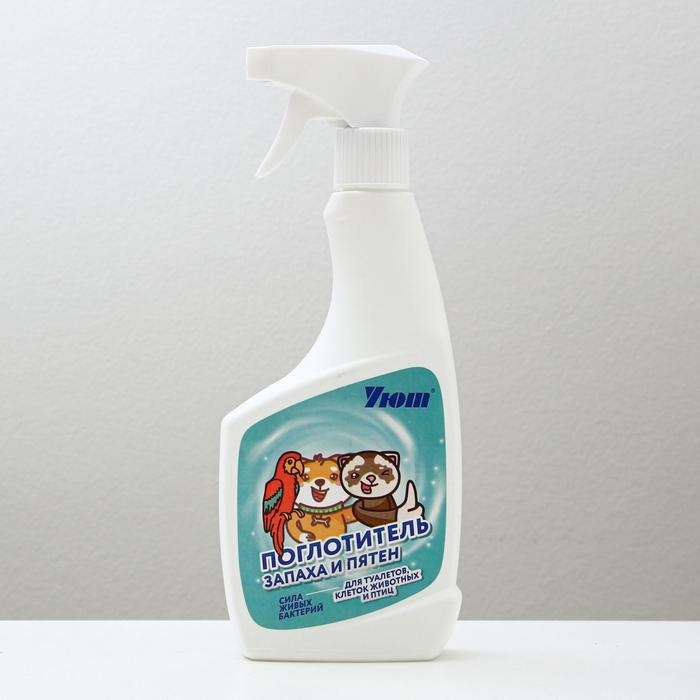 Поглотитель запаха и очиститель туалетов, клеток для животных и птиц Поглотитель запаха и очиститель туалетов, клеток для животных и птиц "Уют", 500 мл