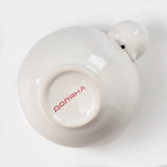 Салатник Доляна &laquo;Ёжик в золотом&raquo;, 300 мл, 12.5&times;10.2&times;8.7 см, белый