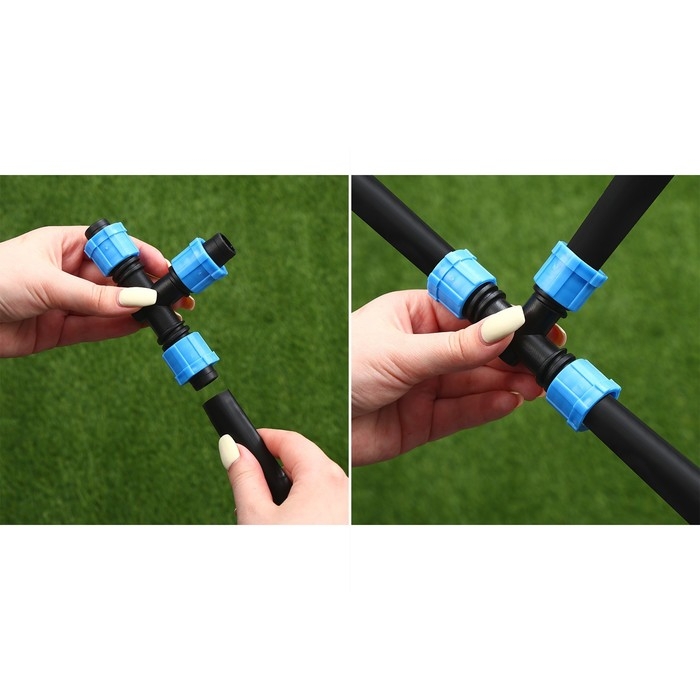 Соединитель Т-образный для капельной ленты, 16 мм — 16 мм — 16 мм, пластик, Greengo Соединитель Т-образный для капельной ленты, 16 мм — 16 мм — 16 мм, пластик, Greengo