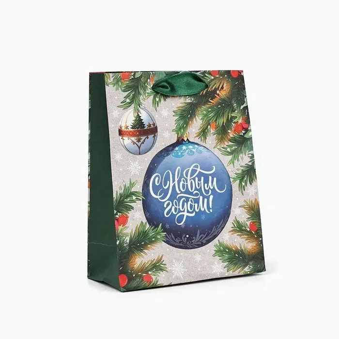 Пакет подарочный новогодний крафтовый «С Новым годом», S 15 х 12 х 5.5 см Пакет подарочный новогодний крафтовый «С Новым годом», S 15 х 12 х 5.5 см