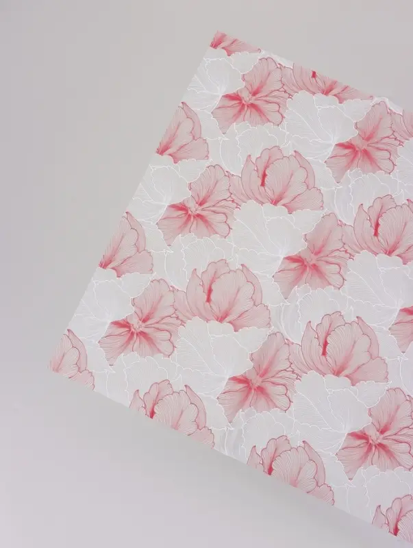 Пленка флористическая для цветов, &laquo;Акварельный эскиз&raquo;, розовая, 57&times;57 см
