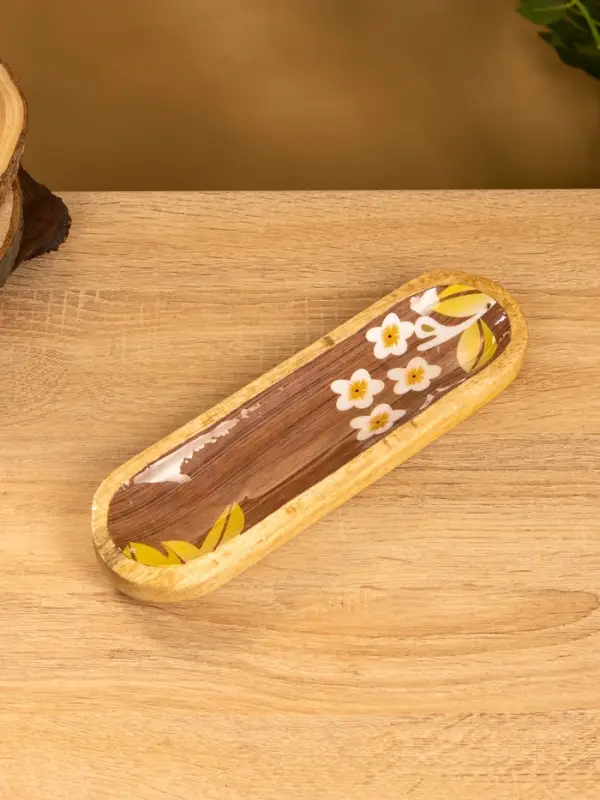 Подставка под благовония "Орхидея" 26х8х2,5 см, манговое дерево