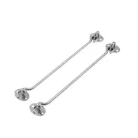 Крючок ветровой LOCKLAND KV001, L=250 мм, нержа, цвет хром, 2 шт