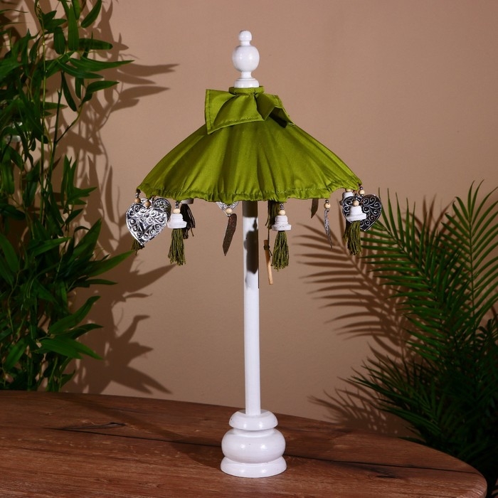 Сувенир интерьерный  Сувенир интерьерный "Зонтик" салатовый 60 см
