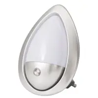 Ночник RISALUX &laquo;Светлячок&raquo; с датчиком освещения, 3 LEDх1 Вт, 10 см, 220 В, серебряный