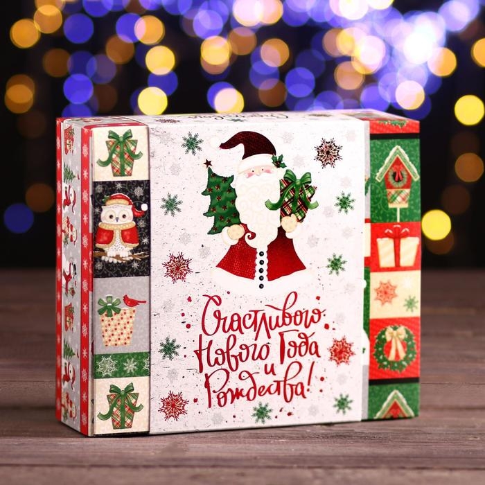 Новый год. Коробка картонная Новый год. Коробка картонная " Новогодний микс",книга, 18.5 х 5.5 х 16 см