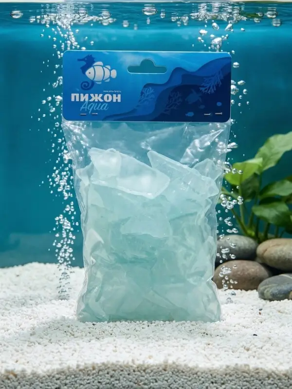 Декоративные камни для аквариума, 500 г, стекло