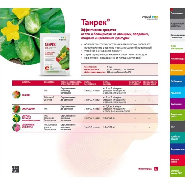 Средство от тли Танрек ампула в пак. 1,5 мл Средство от тли Танрек ампула в пак. 1,5 мл