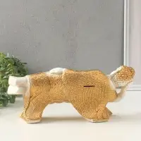 Копилка для денег &laquo;Спящий Будда&raquo;, гипс, белый с золотом, 17&times;36&times;15 см