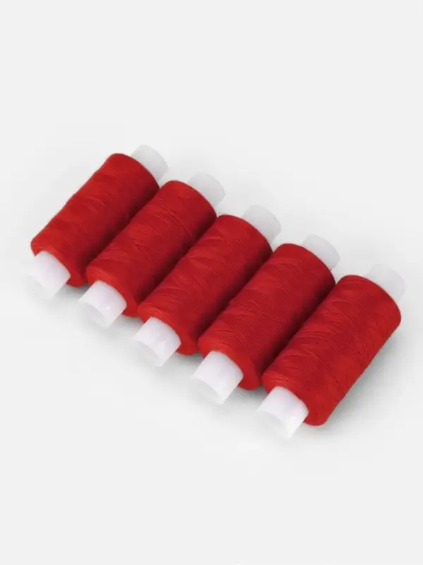 Набор ниток 40ЛШ, 200 м, 5 шт., цвет красный