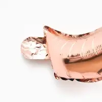 Воздушный шар фольгированный 22" "Бант" цвет розовое-золото