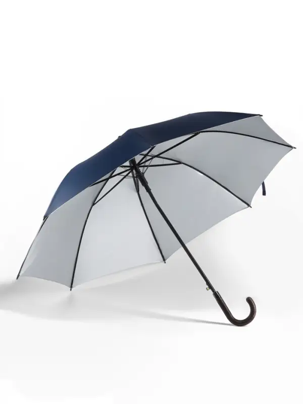 Зонт - трость полуавтоматический &laquo;Однотонный&raquo;, 8 спиц, R=61/70 см, d=122 см, синий