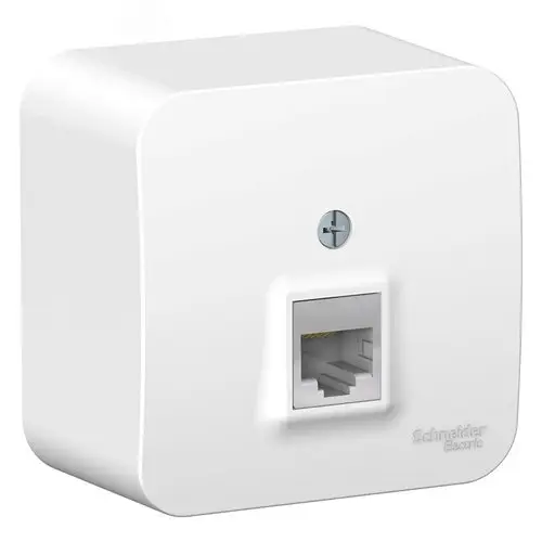 Розетка BLANCA наружная компьютерная RJ45, кат.5e, с изолирующей пластиной, белый