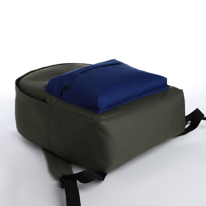 Спортивный рюкзак из текстиля на молнии, TEXTURA, 20 литров, цвет хаки/синий Спортивный рюкзак из текстиля на молнии, TEXTURA, 20 литров, цвет хаки/синий