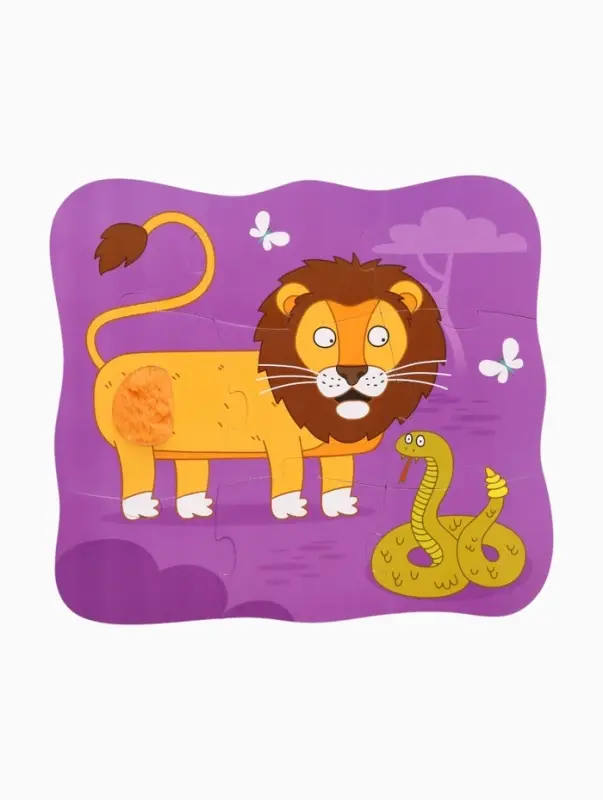 Макси - пазлы с тактильными вставками &laquo;Животные&raquo;, 36 деталей, Синий трактор