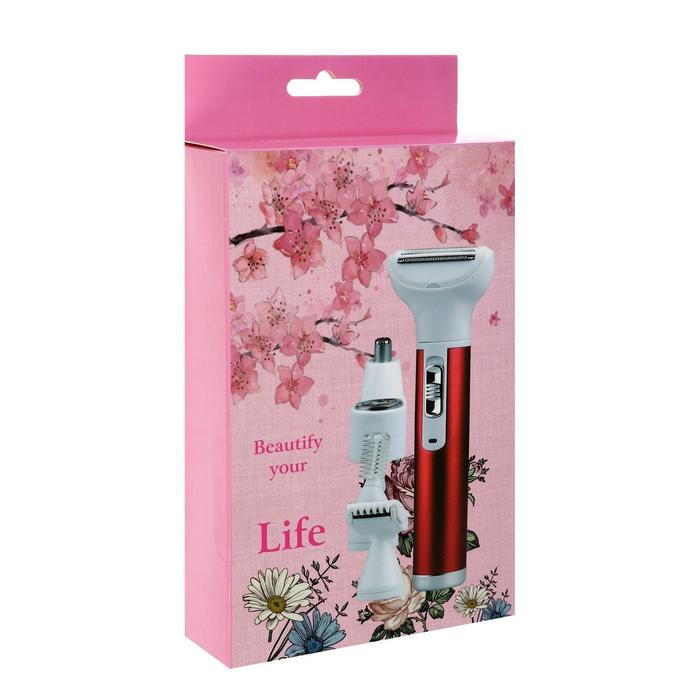 Триммер женский 5 в 1 LEP-06, от USB, розовый Триммер женский 5 в 1 LEP-06, от USB, розовый