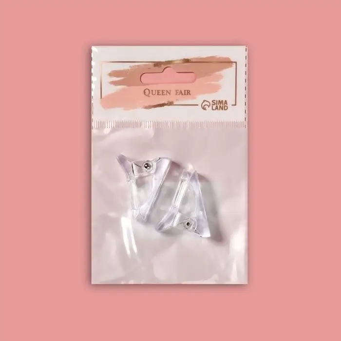 Зажимы для наращивания ногтей, 2 шт., прозрачные