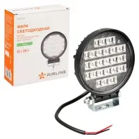 Фара светодиод. круглая, 24LED, ближний свет, 24Вт, 112х112х37мм, 12/24В, PLUS