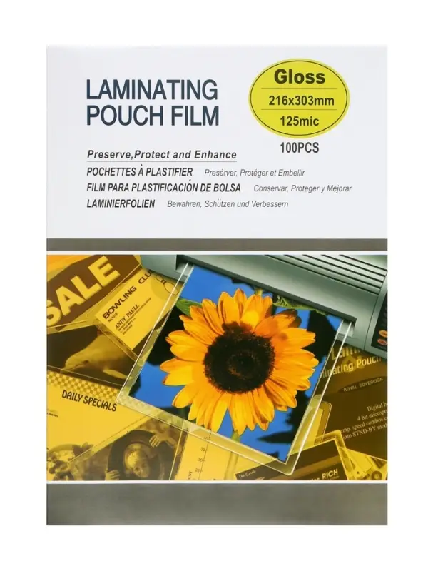 Пленка д/ламинирования A4 125 мкм 100 шт., глянцевая, 216&times;303 мм